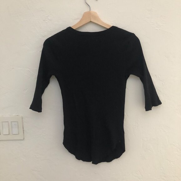 Xirena lace up tee; size small; black - Picture 3 of 3